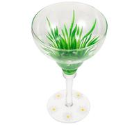 ELAYARD Verre à Cocktail Marguerite Peint à la Main Verre en Cristal Résistant Taille Petite pour Fêtes et Bars Set Individuel Réutilisable Décoratif et Délicat