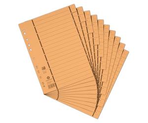 Elba 06456 Go Référence Intercalaires avec perforations numérotées 1-10 doublé application Classeur Lot de 100 Jaune