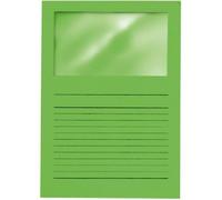 Elba 100 Pochettes Coins Avec Fenetre Elco - 22x31 - Kraft - Vert Foncé