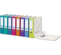 Elba 100023262 Classeur smart Pro PP/papier, avec étiquette de dos interchangeable, largeur de dos 5 cm, blanc