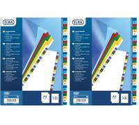 Elba 100204790 Intercalaire numérique A4 en polypropylène 12/100 Couleurs assorties (Lot de 2)