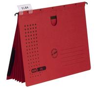 Elba 100333013 Classeur d'organisation chic - carton (RC) 230 g/qm, A4, rouge, 5 pièces