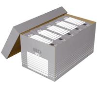 Elba 100333273 Boîte de déménagement tric, carton ondulé, 350 x 300 x 585 mm, gris/blanc