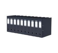 Elba 100400547 raccoglitore ad anelli STRONG-Line DIN A4 Doppia Protezione Bordi, larghezza 8 cm Antracite, 10 Pezzi