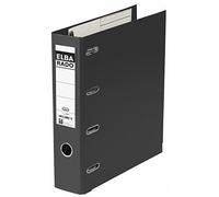 Elba 100551851 Double Classeur à levier 2x A5 Spine Width 7.5 cm Changeable Etiquette Noir