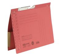 Elba 100570022 Classeur à levier avec pochette extensible - carton de Manille (RC), 320 g/qm, A4, 318 x 265 mm, rouge