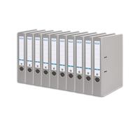 Elba 10453GR Smart Pro Lot de 10 classeurs à étiquette interchangeable Gris Format A4 Dos 5 cm