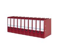 Elba 10468BX Smart Pro+ Lot de 10 classeurs avec étiquette interchangeable Bordeaux Largeur 8 cm Format A4