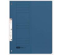 Elba 22451BL Lot de 50 chemises suspendues en carton manille 250 g/m² à crochet avec demi-rabat sur la face avant Capacité 200 feuilles Bleu Format A4