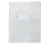 Elba 25 Protège-Cahiers Cristal Luxe avec Marque-Page PVC Translucide 17x22 Incolore
