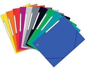 Elba 30300 Chemise Carte Grainée A4 210 x 297 mm 5/10E 450 g 3 Rabats Elastique Etiquette Dorsale