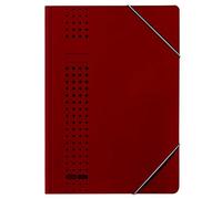 Elba 33470BX Chic Lot de 25 chemises à élastiques en carton recyclé pour environ 150 feuilles format A4 Bordeaux 450 g/m²