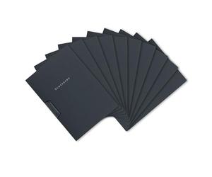 Elba 36411AZ Lot de 10 chemises de présentation à clip et à deux volets Cartonnées Anthracite Capacité 30 feuilles A4