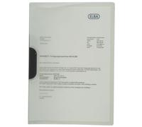 Elba 36490FL Lot de 10 chemises à clip Transparent 0,5 mm Capacité 30 feuilles A4