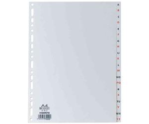 ELBA 39437 Intercalaire Polypropylène 20 Positions A4 210x297mm Souple Designation Alphabétique Gris