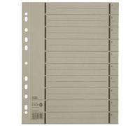 Elba 400004668 Intercalaires avec perforation - A4 extra large, gris, 100 pièces