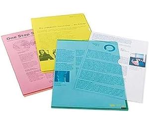 Elba 400012935 Active Folder Lot de 10 pochettes coins Format A4 Ouvert en haut et à droite Matière scriptible Premium - bleu (25 pièces) A4-Glasklar bleu