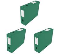 Elba 400094584 Boîte de classement à monter dos 80 mm polypropylène opaque 24 x 32 cm Vert (Lot de 3)