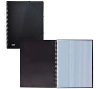 ELBA 400104496 URBAN Livret de présentation noir avec 40 pochettes