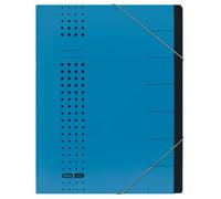 Elba 42495AZ Organiseur de bureau Chemise à élastiques en carton A4 450 g/m² 7 compartiments, Anthracite Chemise de rangement - Format A4 bleu