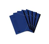 Elba 42495AZ Organiseur de bureau Chemise à élastiques en carton A4 450 g/m² 7 compartiments, Anthracite Chemise de rangement - Format A4 bleu foncé