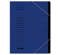 Elba 42495DB Chemise à élastiques en carton 450 g/m² 7 compartiments format A4 (Bleu foncé) (Import Allemagne)