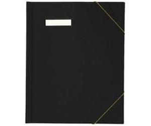 Elba 63430 pochette cartonnée à élastique avec feuille de pvc a4 (noir) 63430sw Noir G