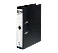 Elba 81417 Rado Lot de 10 classeurs suspendus à levier à étiquette autocollante Noir Format A4 Dos 7,5 cm