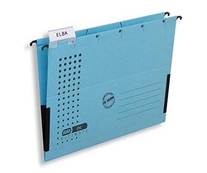 Elba 85743BL Chic Ultimate Lot de 25 fichiers de suspension avec côtés partiellement fermés Bleu