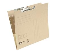 Elba 91480 Lot de 50 dossiers suspendus en carton manille recyclé avec fermeture sur le côté et articulation flexible Marron 230 g/m²