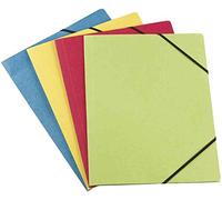 Elba 97972 Chemise Carte Forte 4/10E 310 g A4 210 x 297 mm 3 Rabats Élastique Couleurs Assorties