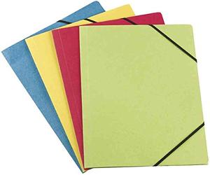 Elba 97972 Chemise Carte Forte 4/10E 310 g A4 210 x 297 mm 3 Rabats Élastique Couleurs Assorties