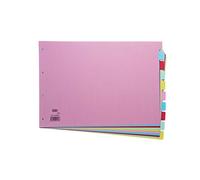 Elba A3 10 Partie Cartes Intercalaires - Couleurs assorties