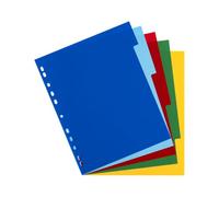 Elba A4 5-Part polypropylène Intercalaires Inserts - Assorti Couleur