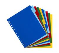 Elba Assorti 10 Partie A4 Couleur polypropylène Intercalaires