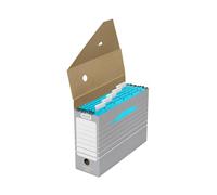 ELBA Boîte à archives tric 100333274 DIN A4 carton ondulé gris/blanc