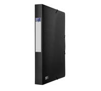 Elba Boîte de collection Urban en Plastique 240x320 mm pour DIN A4 Largeur 40 mm, Opaque avec Agrafeuse Angulaire en Caoutchouc, Noir