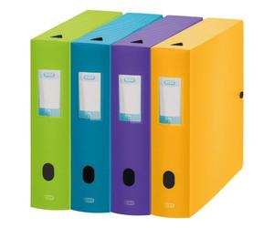Elba Boxing Memphis Boîte de classement dos de 24 X 32 cm en polypropylène 7/10e Coloris mode Assorties Lot de 8