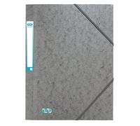 ELBA Chemise 3 rabats et élastique Prestige, en carte lustrée 7/10e gris