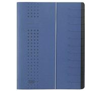 Elba Chemise à Élastique Chic A4 Bleu Foncé Compartiments 1-12 Carton (42496 Bleu Foncé)