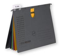Elba 100333017 organisationshefter Chic Ultimate (3 trennblätter und 5 kaufmännische heftungen) mit dehntasche im rückdeckel, 3er-Pack, gris anthracite