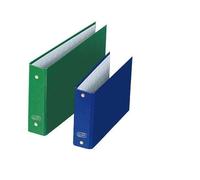 Classeur à fiches format A5 à l'italienne, 2 anneaux dos 2,5 cm en balacron. Coloris assortis