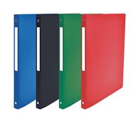 ELBA - Classeur souple 4 anneaux standard, A4, dos 20 mm, couleurs assorties