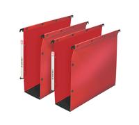 Elba Dossier suspendus pour armoire Ultimate A4 Polypropylène - 800 feuilles - Fond U 80 mm - Rouge - Lot de 10