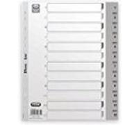 Elba - elba intercalaires en plastique, chiffres, format a4, gris, 400033989 G