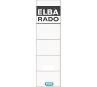 ELBA Étiquette à insérer pour dos de classeur extra court/large blanc 10 pièces