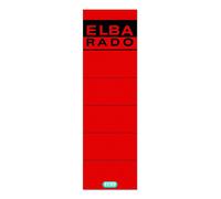 Elba 100420950 Etiquettes dos classeur court/large rouge 10 pièces