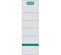 ELBA Etiquettes dos de classeur "smart Original", courtes, adhésives, pour largeur de dos 8 cm, blanc, sachet de 10 pièces