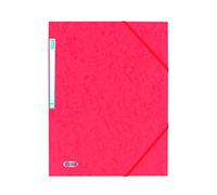 Elba Eurofolio Lot de 50 Chemises à élastiques A4 avec Rabat Rouge