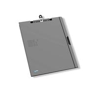 Elba For Business Porte bloc double A4 XL avec clip de maintien/pochette de rangement/porte-stylo/élastique de fermeture Gris